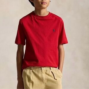 Polo Ralph Lauren Boys Cotton Jersey Crewneck T-Shirt RL 2000 Red Size 7